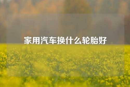 家用汽车换什么轮胎好